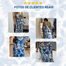 Vestido feminino longo estampado