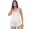 Pijama Feminino Bicolor com Renda